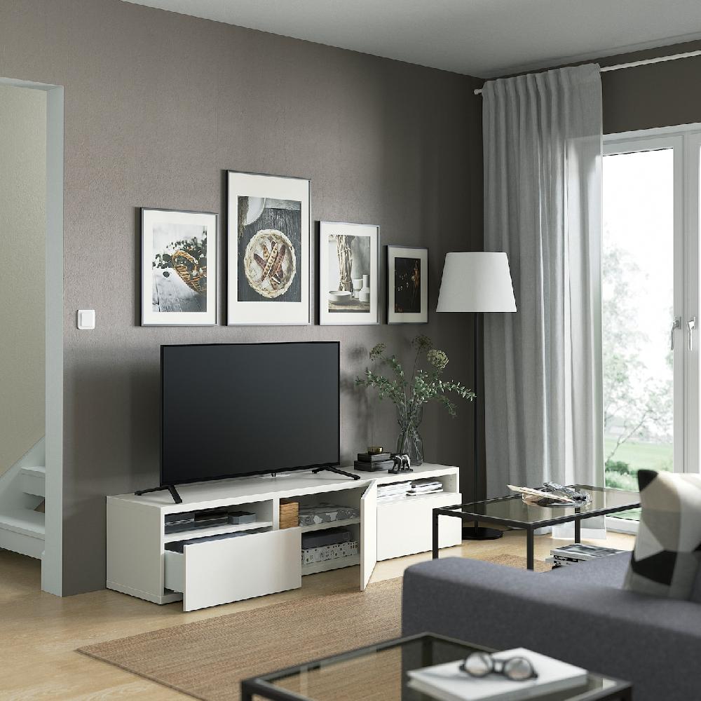 IKEA BESTÅ Mobile TV Bianco/Lappviken Bianco 180x42x39 Cm