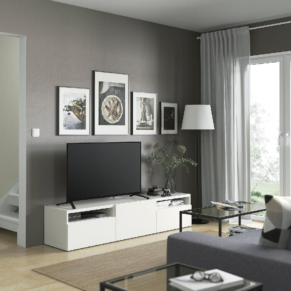 IKEA BESTÅ Mobile TV Bianco/Lappviken Bianco 180x42x39 Cm