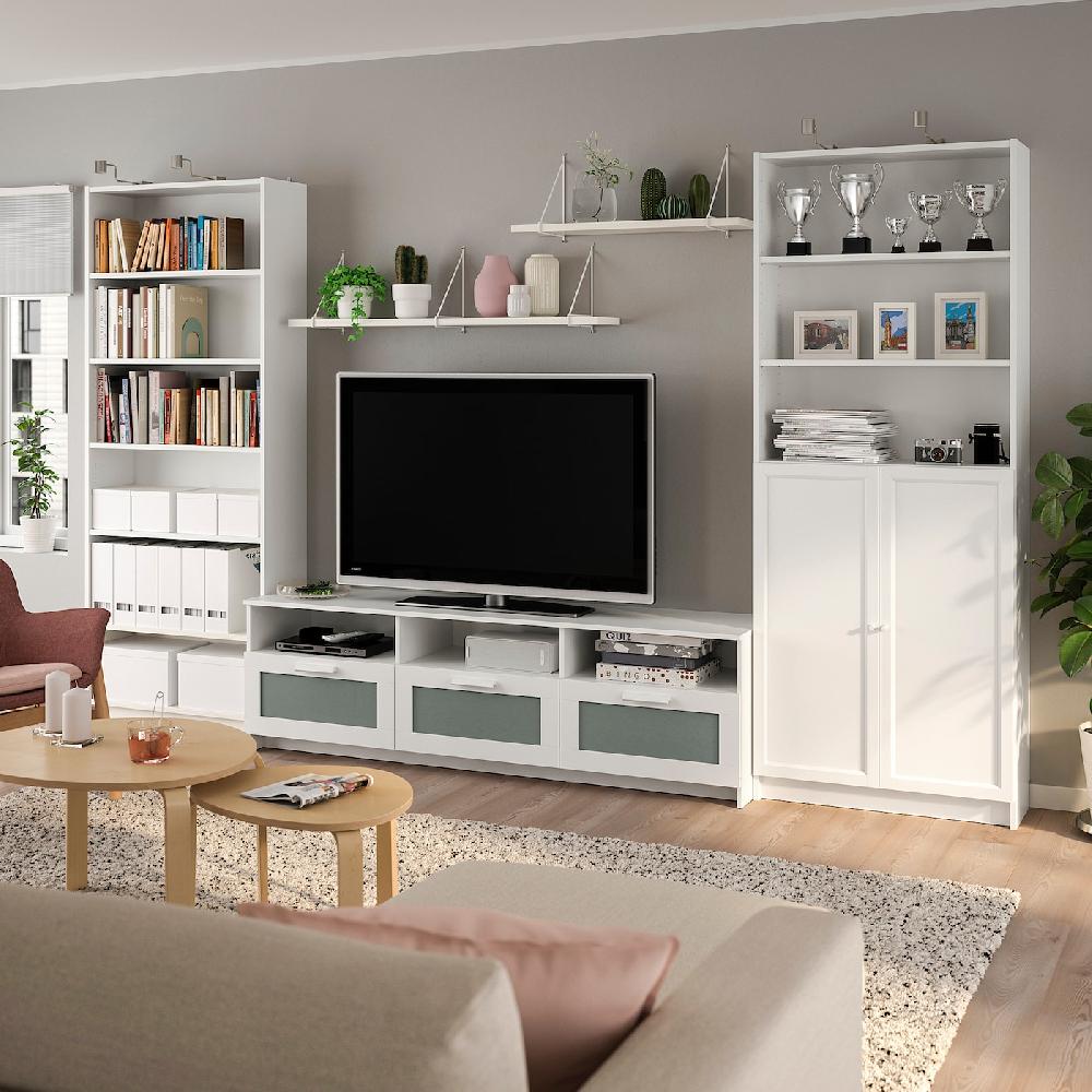 IKEA BILLY / BRIMNES Combinazione Per TV Bianco 340x41x202 Cm