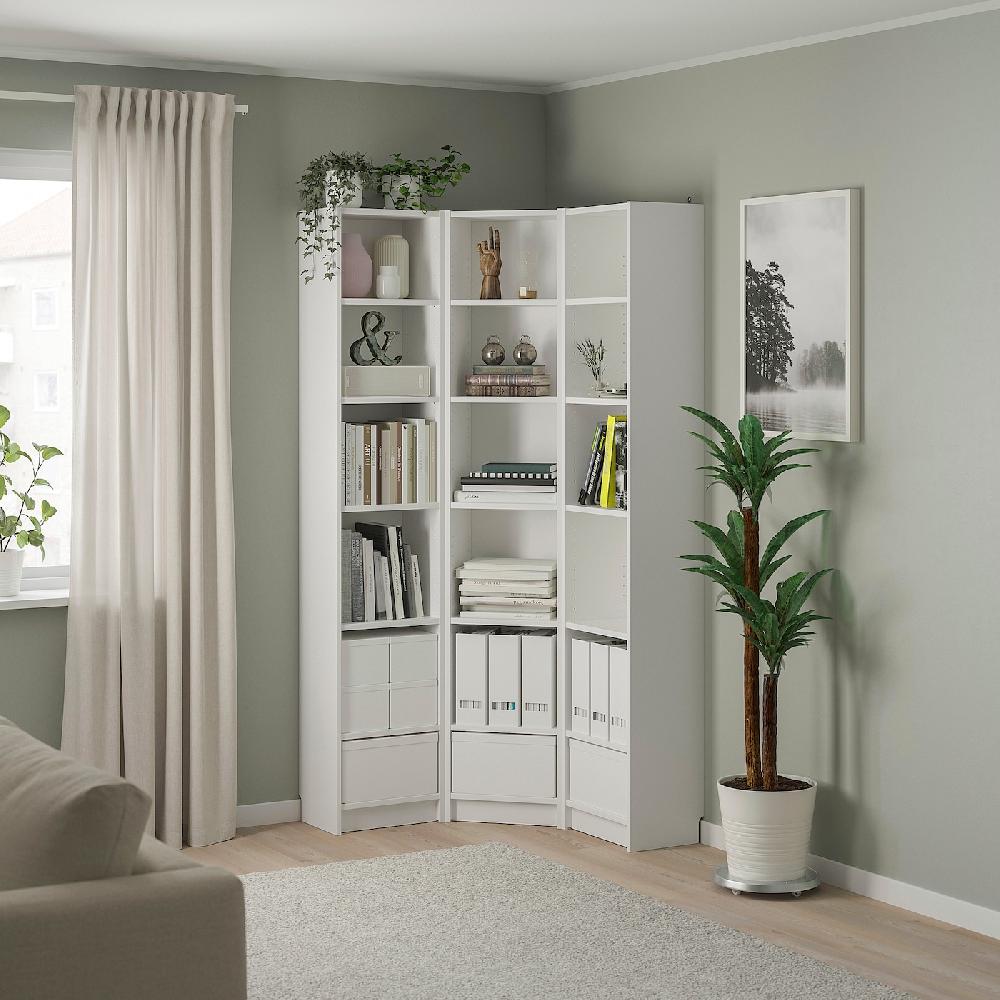 IKEA BILLY Combinazione Di Librerie/angolare Bianco 95/95x28x202 Cm