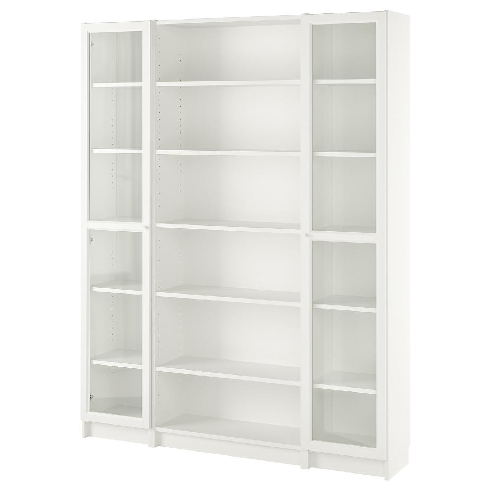 IKEA BILLY / OXBERG Combinazione librerie/ante a vetro bianco 160x202 cm