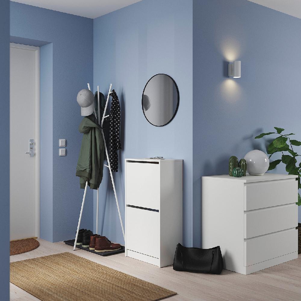 IKEA BISSA / EKRAR Set Mobili Ingresso 4 Pezzi Bianco/grigio