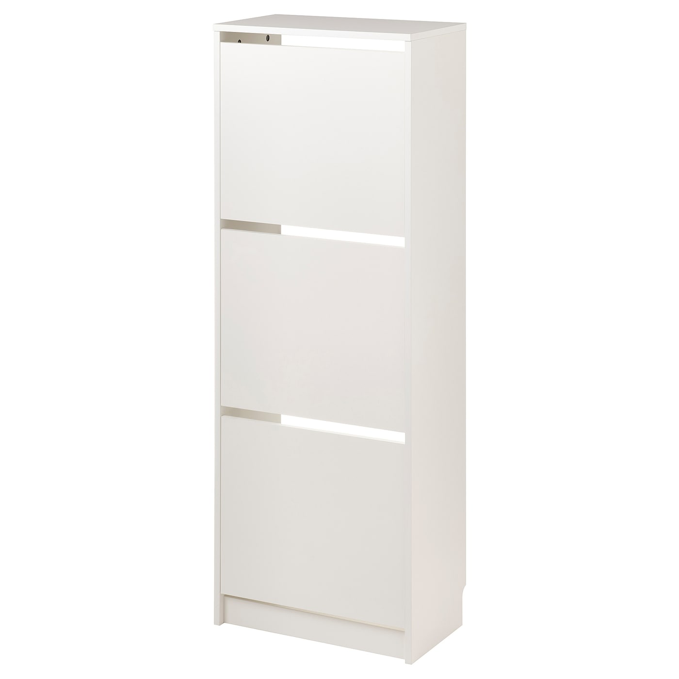 IKEA BISSA Scarpiera a 3 scomparti bianco 49x28x135 cm