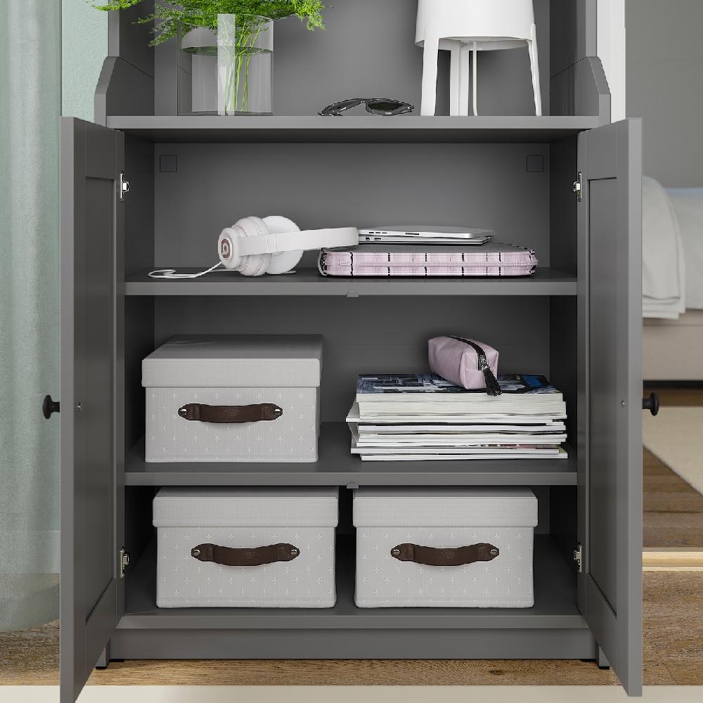 IKEA BLÄDDRARE Scatola Con Coperchio Grigio/fantasia 25x35x15 Cm