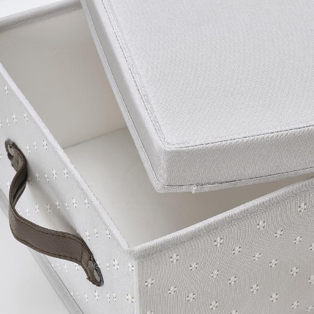 IKEA BLÄDDRARE Scatola Con Coperchio Grigio/fantasia 25x35x15 Cm