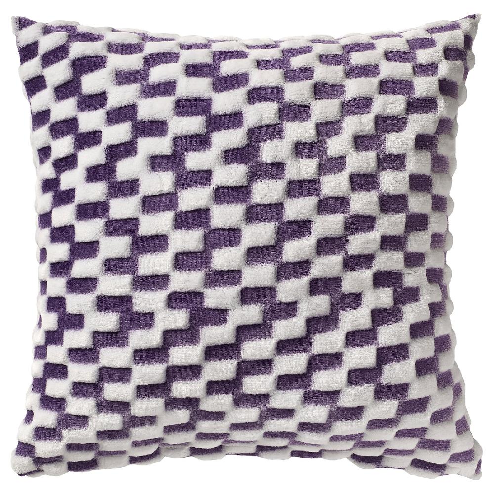 IKEA BLÅSKATA Fodera per cuscino viola/fantasia 50x50 cm