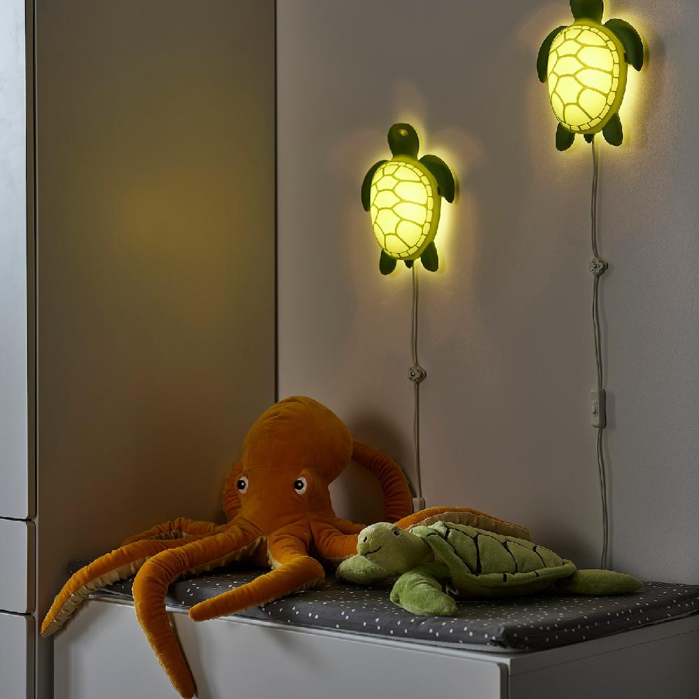 IKEA BLÅVINGAD Lampada Da Parete A LED Tartaruga/verde