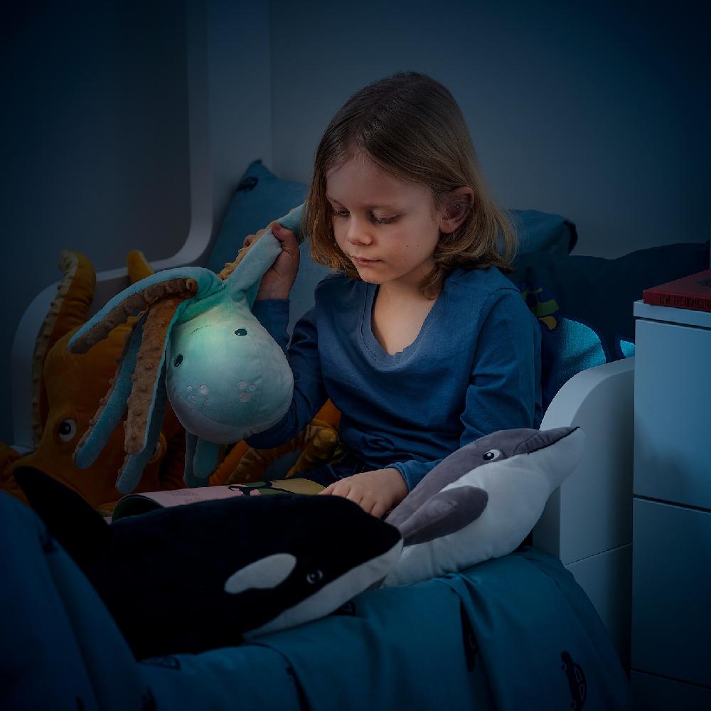 IKEA BLÅVINGAD Peluche Con Luce Notturna A LED Turchese Polpo/a Batterie