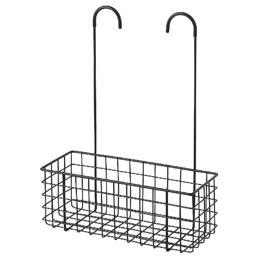 IKEA BLECKSJÖN Cestino da appendere nero 31x12x40 cm
