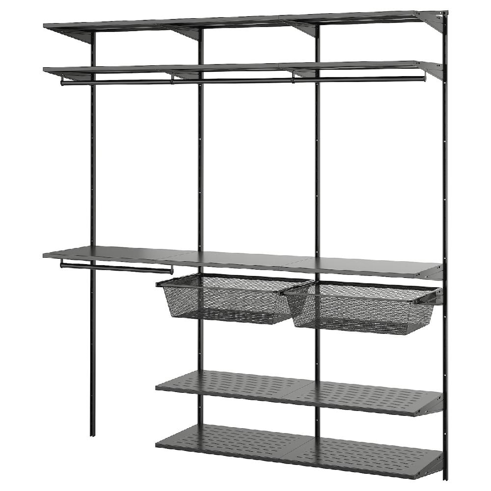 IKEA BOAXEL Combinazione di guardaroba antracite 187x40x201 cm