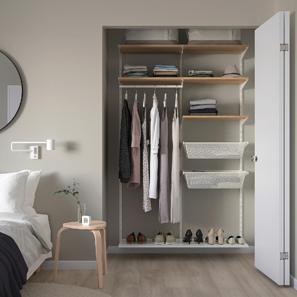 IKEA BOAXEL Combinazione Di Guardaroba Bianco/rovere 125x40x201 Cm