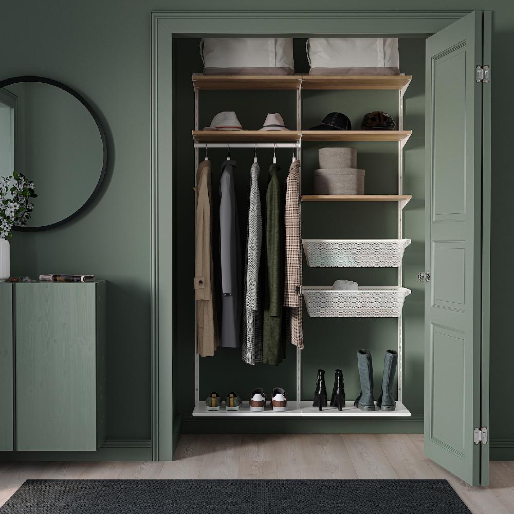 IKEA BOAXEL Combinazione Di Guardaroba Bianco/rovere 125x40x201 Cm