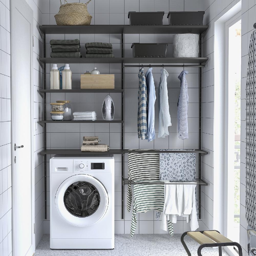 IKEA BOAXEL Combinazione Per Lavanderia Antracite 165x40x201 Cm