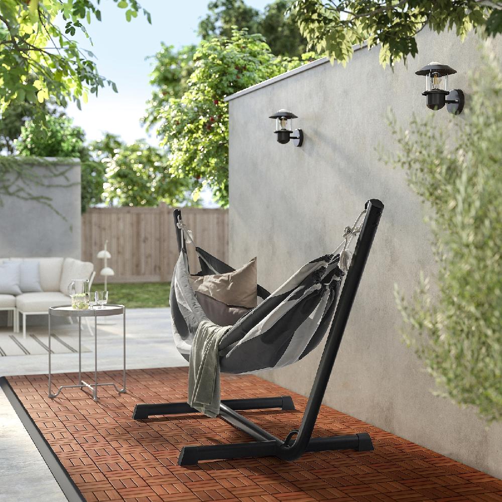 IKEA BOCKÖN / HAMNÖN Amaca Con Supporto Nero/antracite Bianco