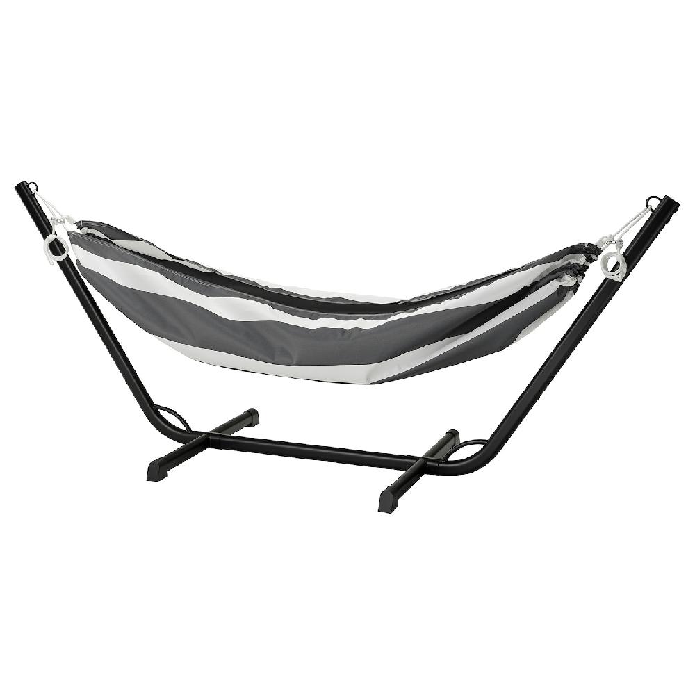 IKEA BOCKÖN / HAMNÖN Amaca con supporto nero/antracite bianco