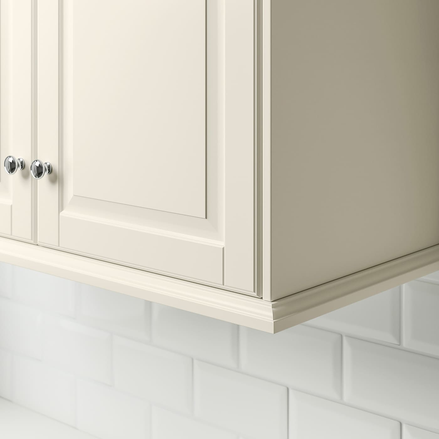 IKEA BODBYN Lista Sottopensile Profilata Bianco Sporco 221x6 Cm