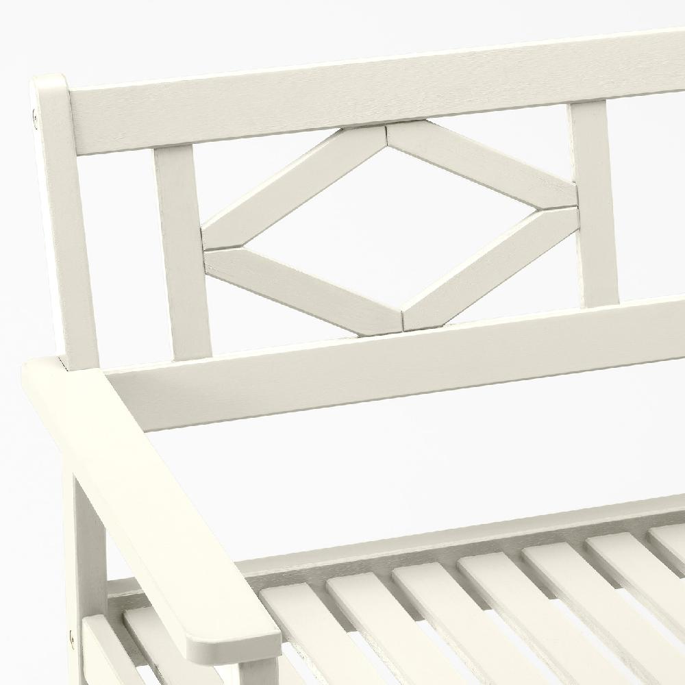 IKEA BONDHOLMEN Divano A 2 Posti Da Esterno Bianco/beige 139x81x73 Cm