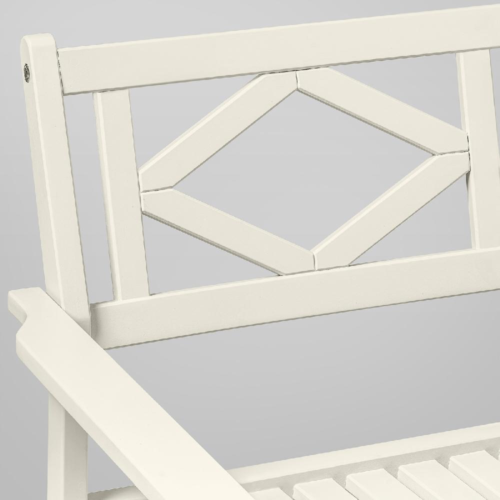 IKEA BONDHOLMEN Sedia Con Braccioli Da Giardino Bianco/beige