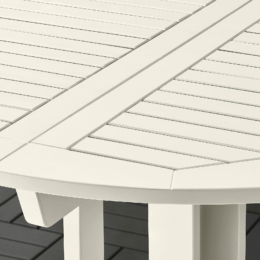 IKEA BONDHOLMEN Tavolo Da Giardino Bianco/beige 108 Cm