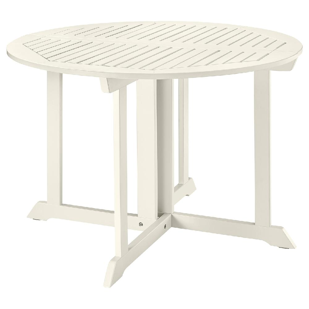 IKEA BONDHOLMEN Tavolo Da Giardino Bianco/beige 108 Cm