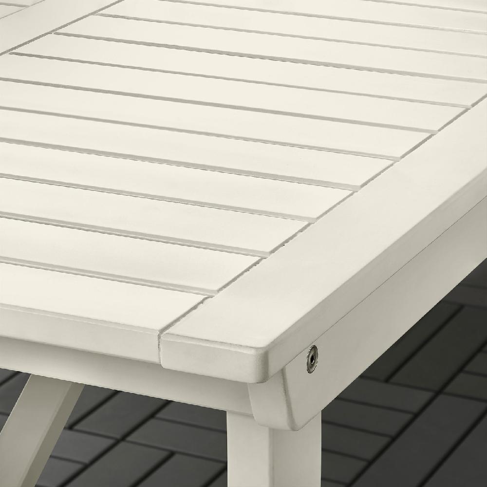 IKEA BONDHOLMEN Tavolo Da Giardino Bianco/beige 235x90 Cm