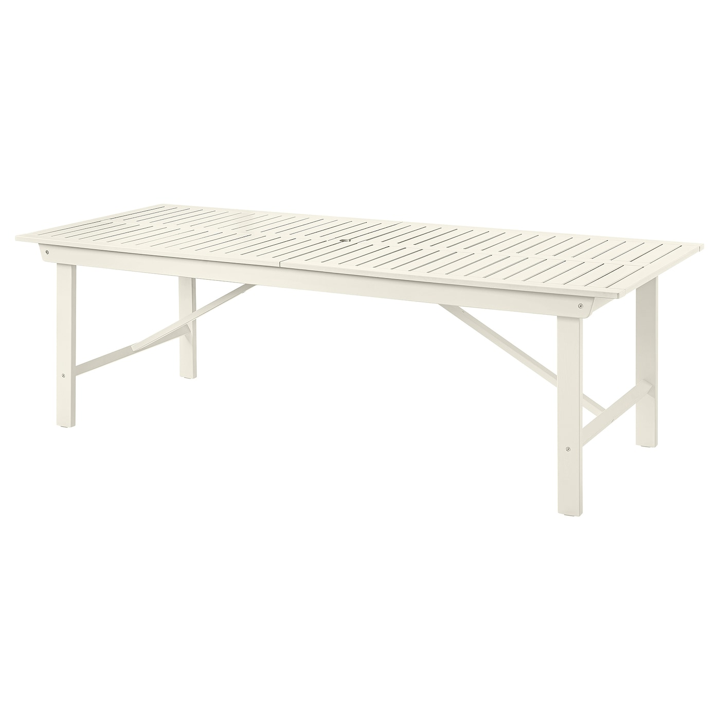 IKEA BONDHOLMEN Tavolo da giardino bianco/beige 235x90 cm