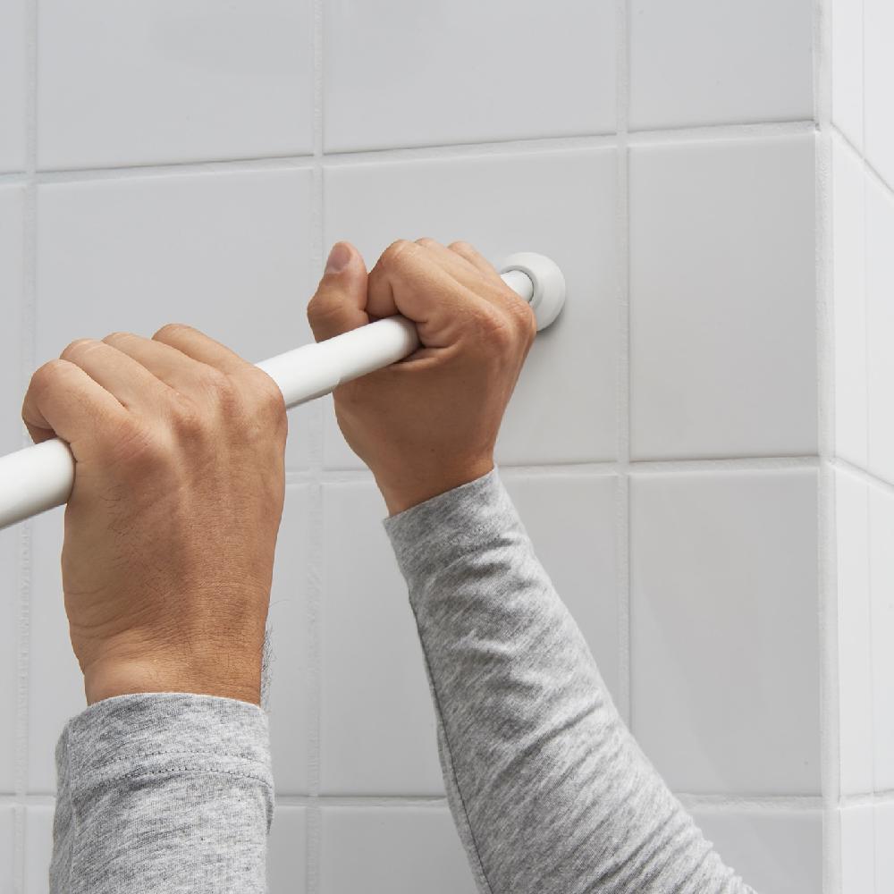 IKEA BOTAREN Bastone Per Tenda Doccia Bianco 70-120 Cm