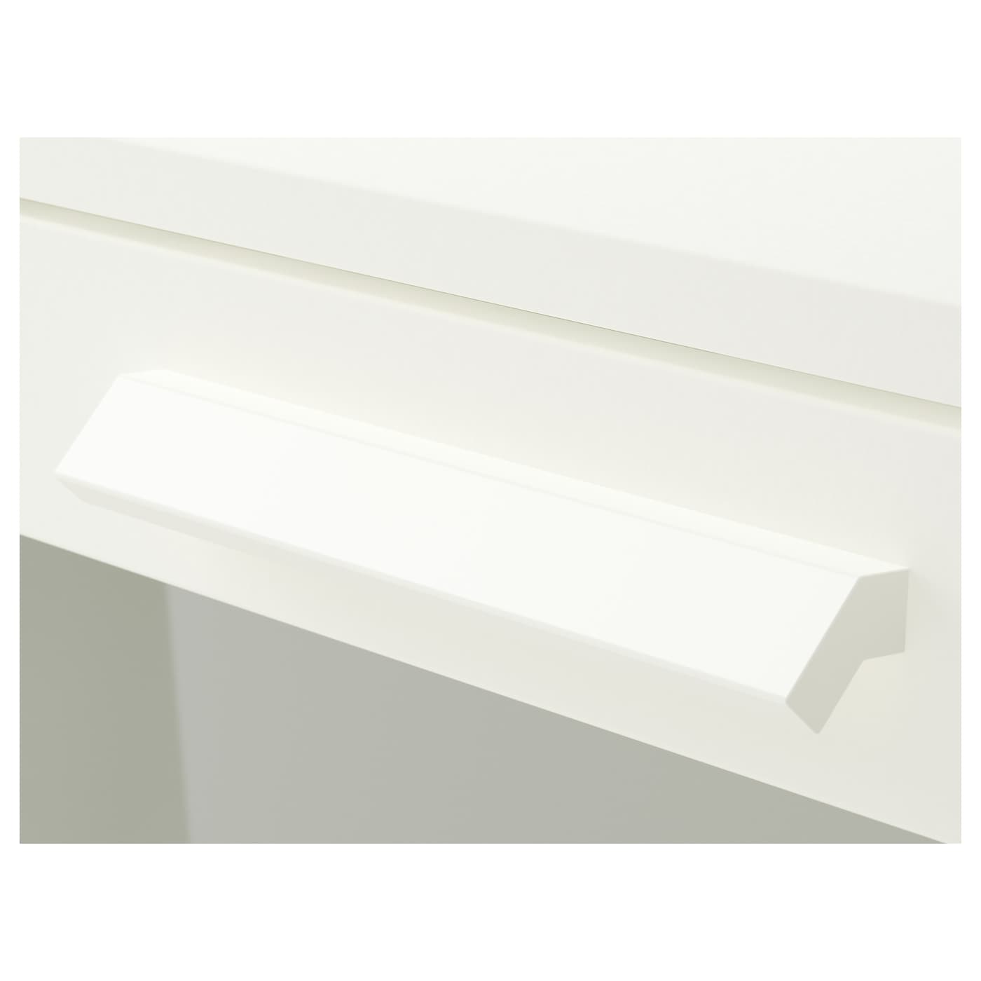 IKEA BRIMNES Cassettiera Con 4 Cassetti Bianco/vetro Smerigliato 78x124 Cm