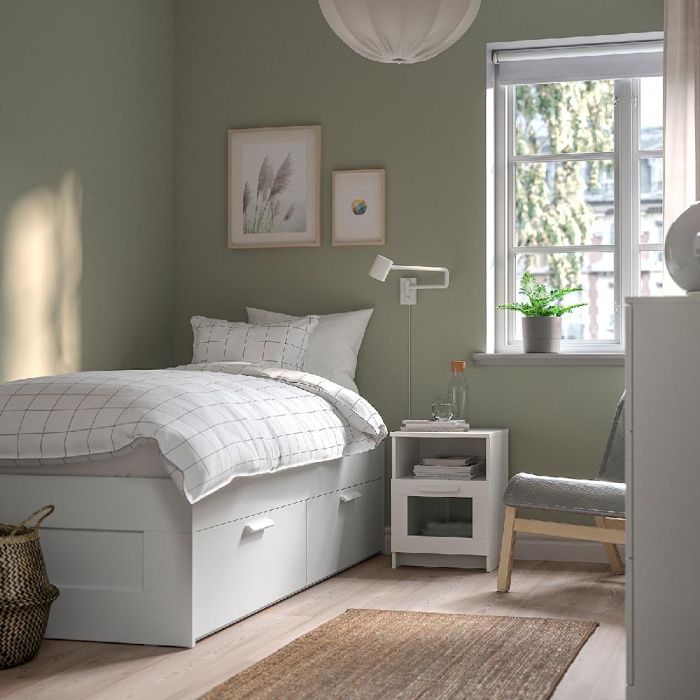 IKEA BRIMNES Struttura Letto Con Cassetti Bianco 90x200 Cm
