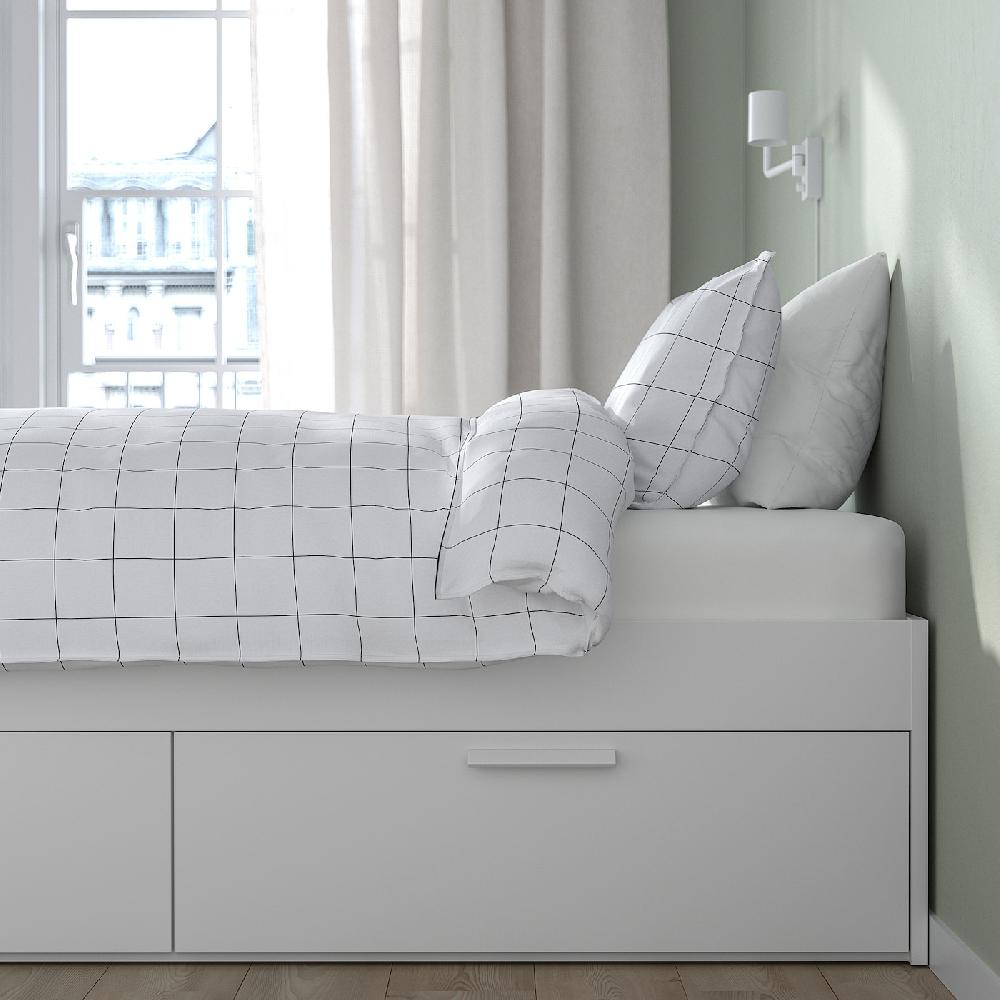 IKEA BRIMNES Struttura Letto Con Cassetti Bianco 90x200 Cm
