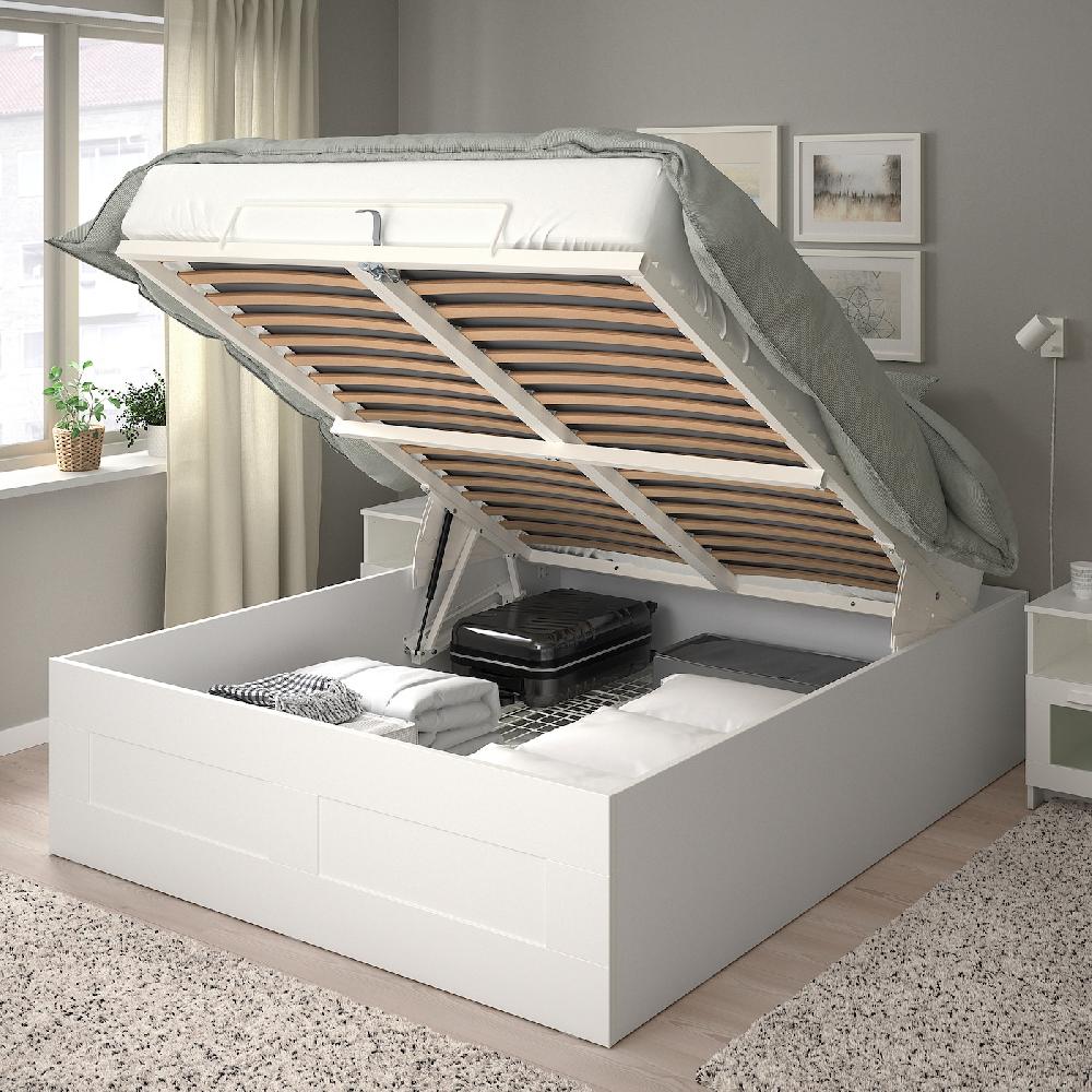 IKEA BRIMNES Struttura Letto Con Contenitore Bianco 160x200 Cm