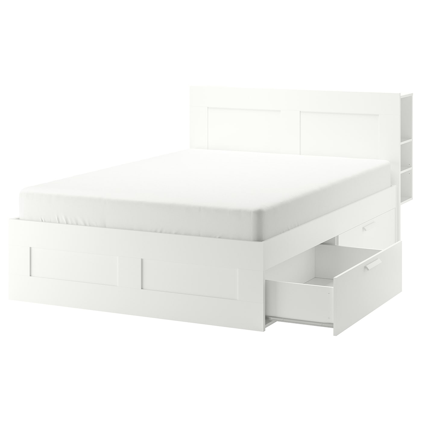 IKEA BRIMNES Struttura letto/contenit/testiera bianco/Lönset 160x200 cm