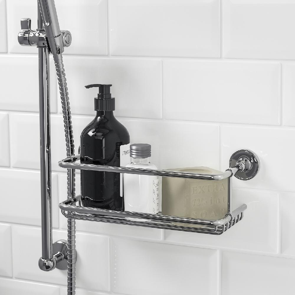 IKEA BROFJÄRDEN Mensolina Per Doccia Effetto Cromato 33x12 Cm