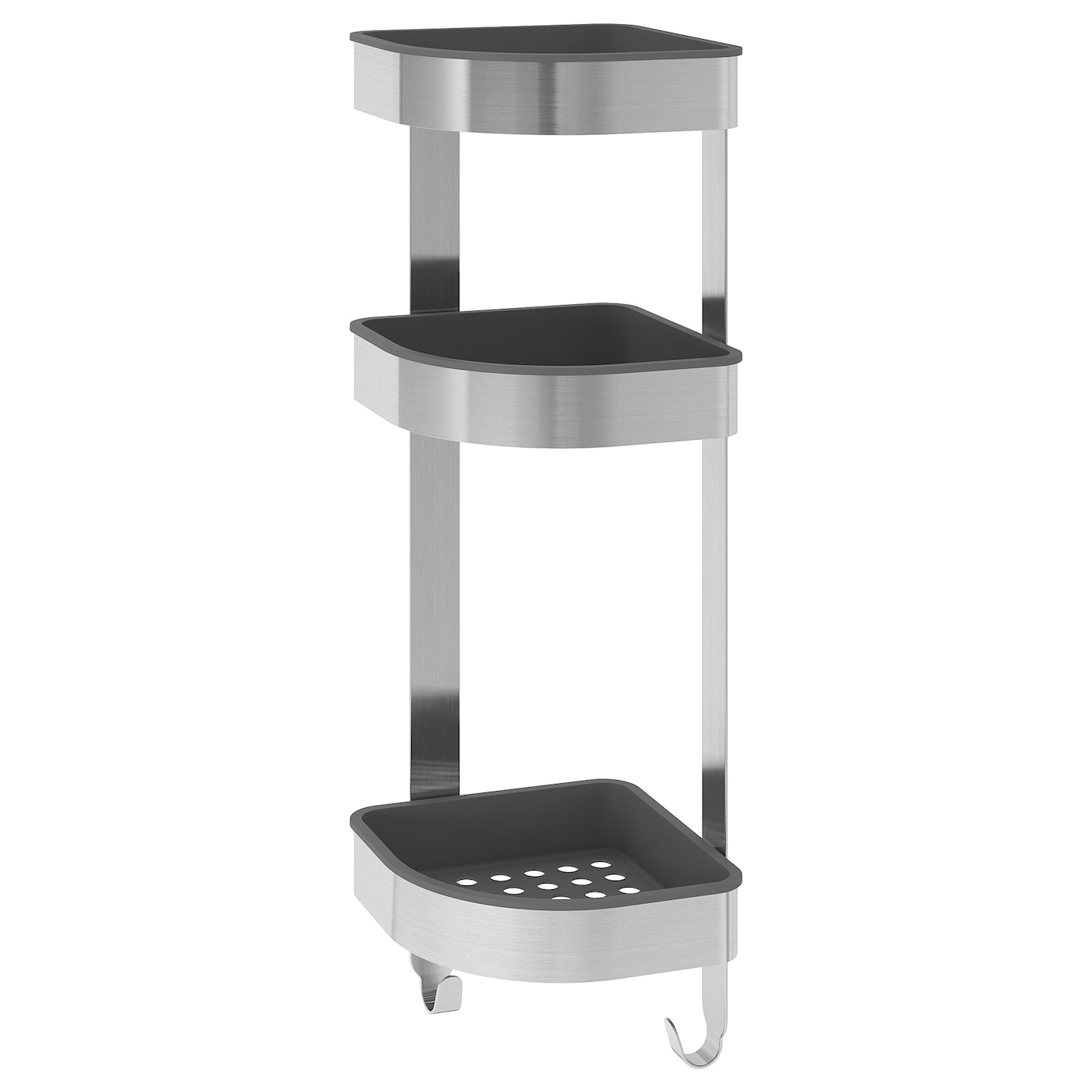 IKEA BROGRUND Scaffale angolare pensile inox 19x58 cm