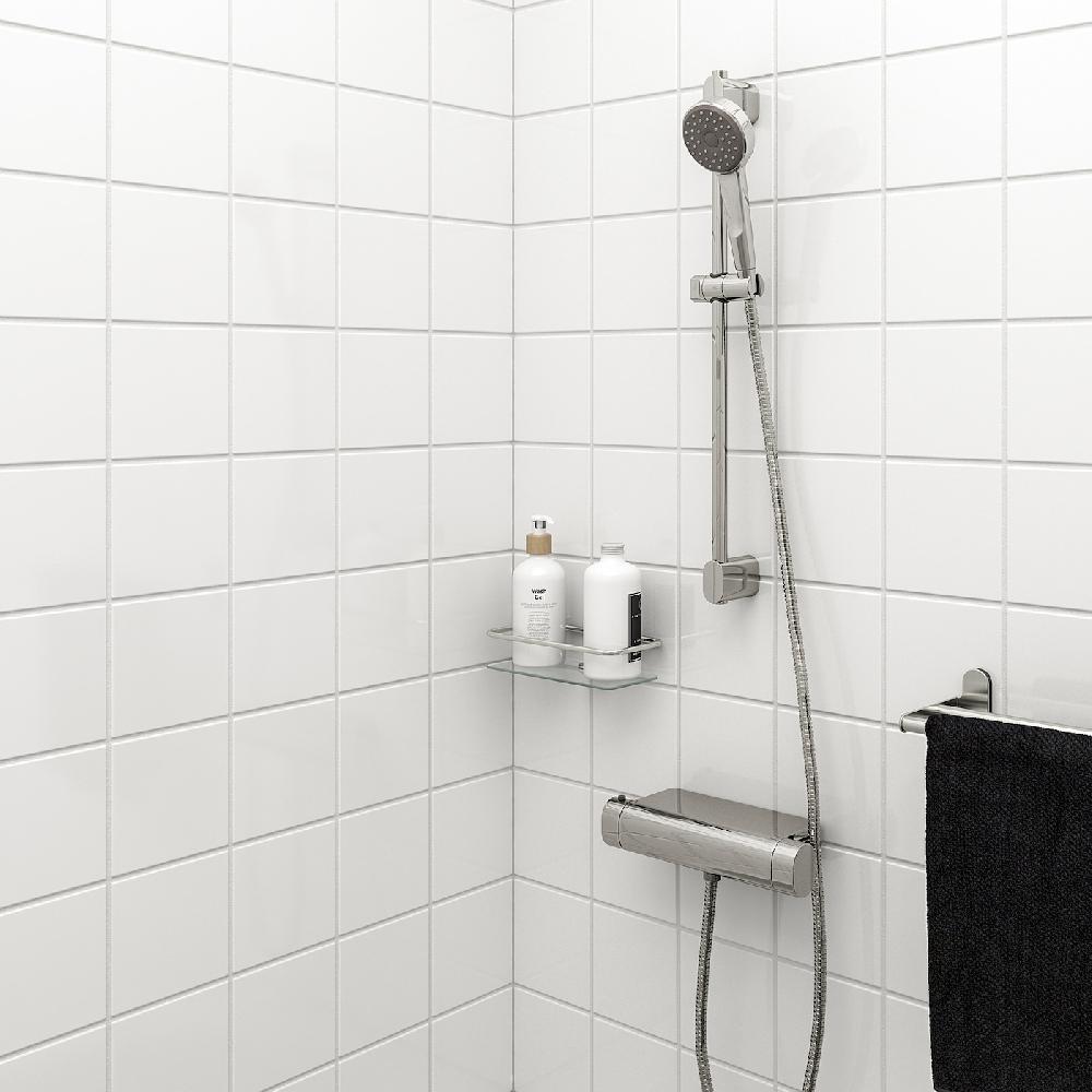 IKEA BROGRUND Set Doccetta/asta Per Saliscendi Cromato