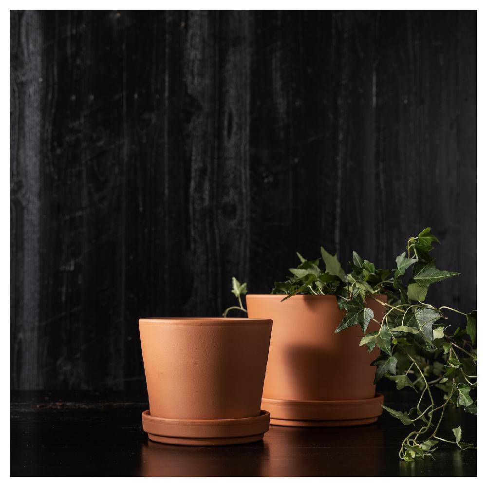 IKEA BRUNBÄR Vaso Con Sottovaso Da Esterno Terracotta 15 Cm