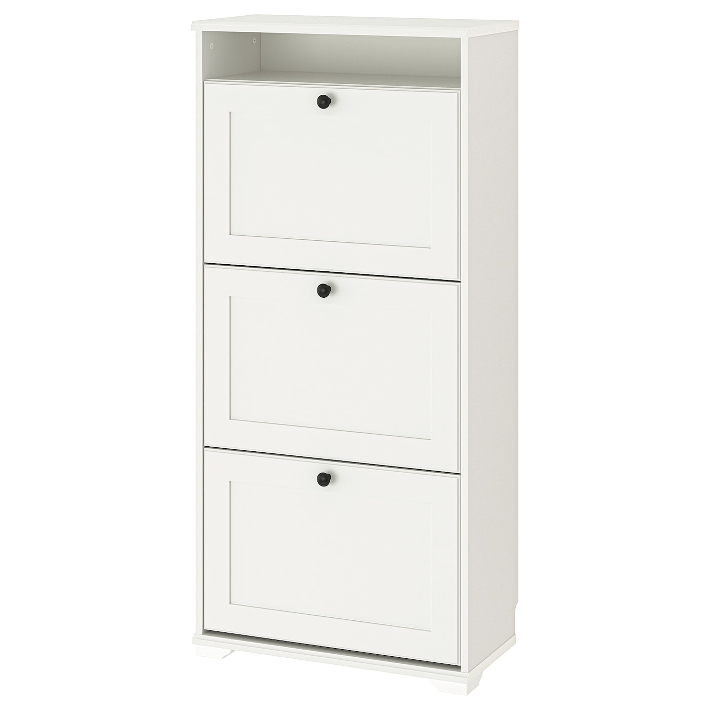 IKEA BRUSALI Scarpiera a 3 scomparti bianco 61x30x130 cm