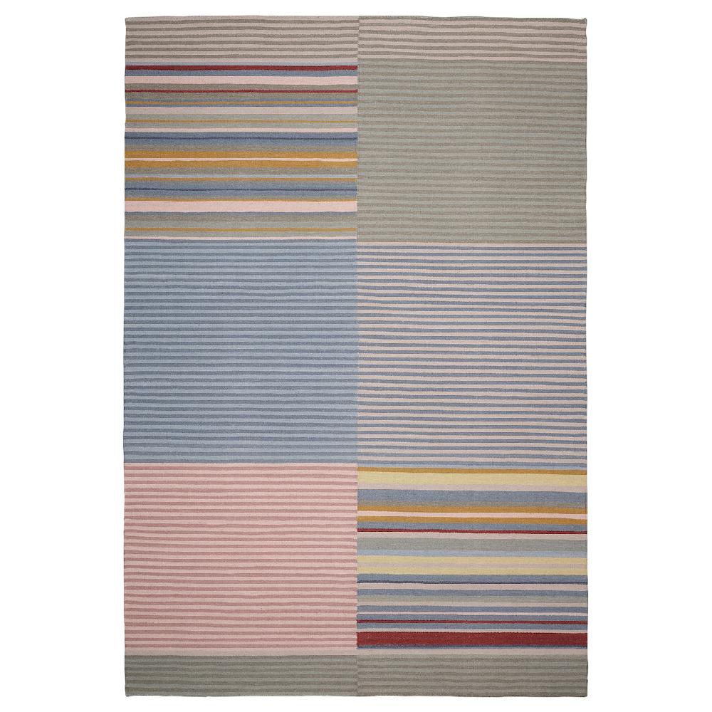 IKEA BUDDINGE Tappeto tessitura piatta fatto a mano fantasia/motivo a righe 170x240 cm