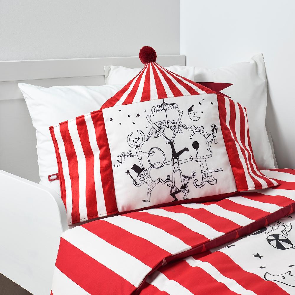 IKEA BUSENKEL Cuscino Forma Di Tendone Da Circo Rosso/bianco 48x37 Cm