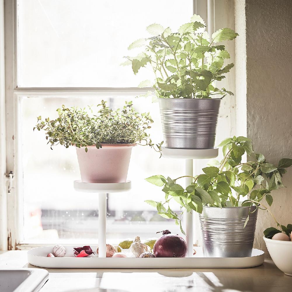 IKEA CHILISTRÅN Piedistallo Per Piante Bianco 24 Cm