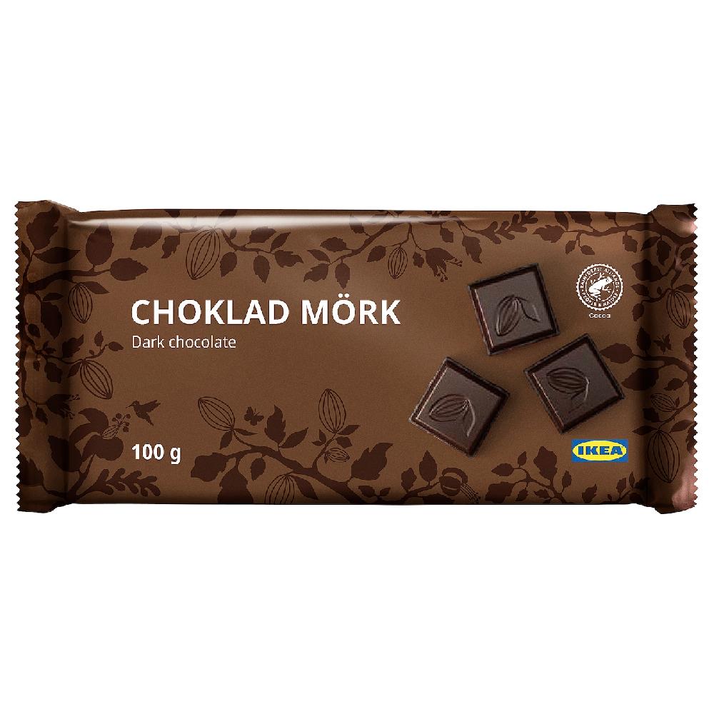 IKEA CHOKLAD MÖRK Cioccolato Fondente Certificato Rainforest Alliance 100 G