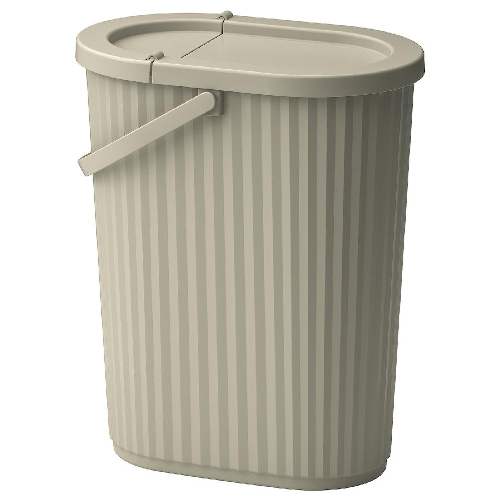 IKEA DAMMÄNG Secchio con coperchio grigio-beige 26 l