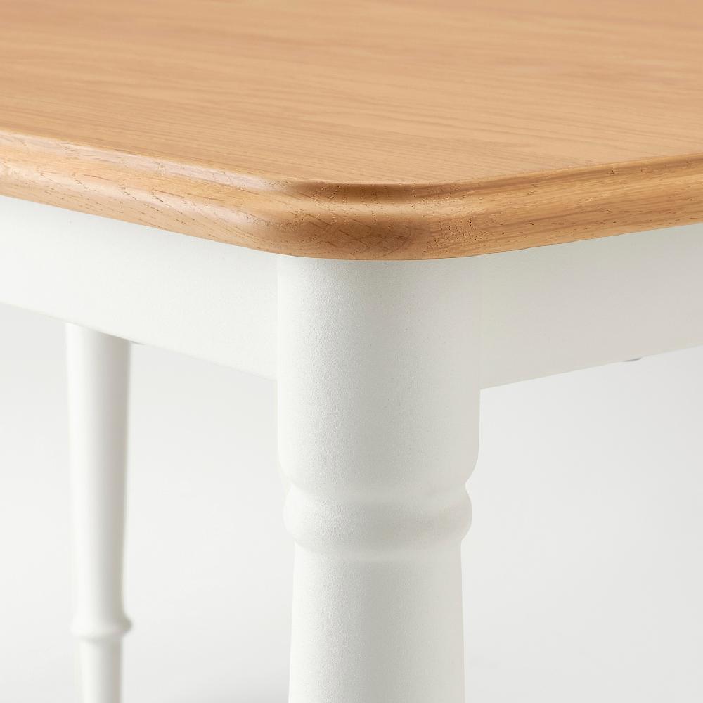 IKEA DANDERYD / INGOLF Tavolo E 4 Sedie Impiallacciatura Di Rovere Bianco/bianco 130x80 Cm