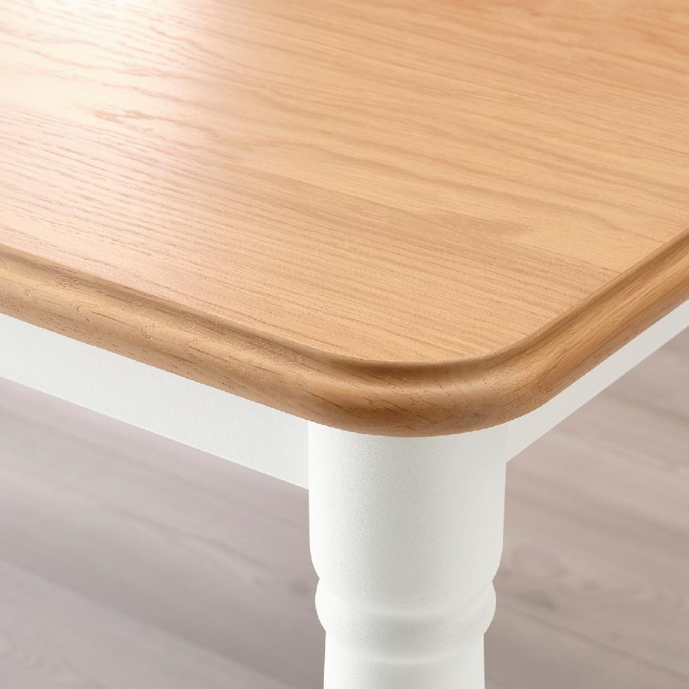 IKEA DANDERYD / INGOLF Tavolo E 4 Sedie Impiallacciatura Di Rovere Bianco/bianco 130x80 Cm