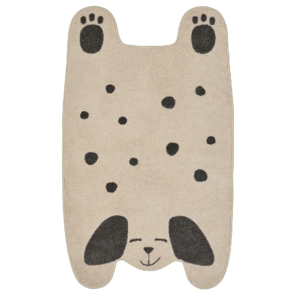 IKEA DRÖMSLOTT Tappeto a forma di cane bianco sporco/grigio 66x110 cm