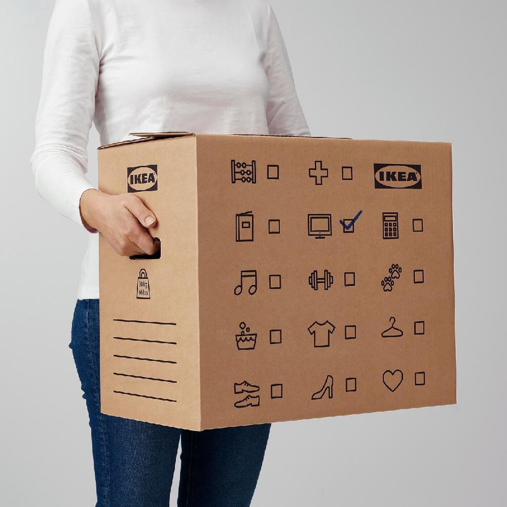 IKEA DUNDERGUBBE Cartone Per Trasloco Marrone 50x31x40 Cm