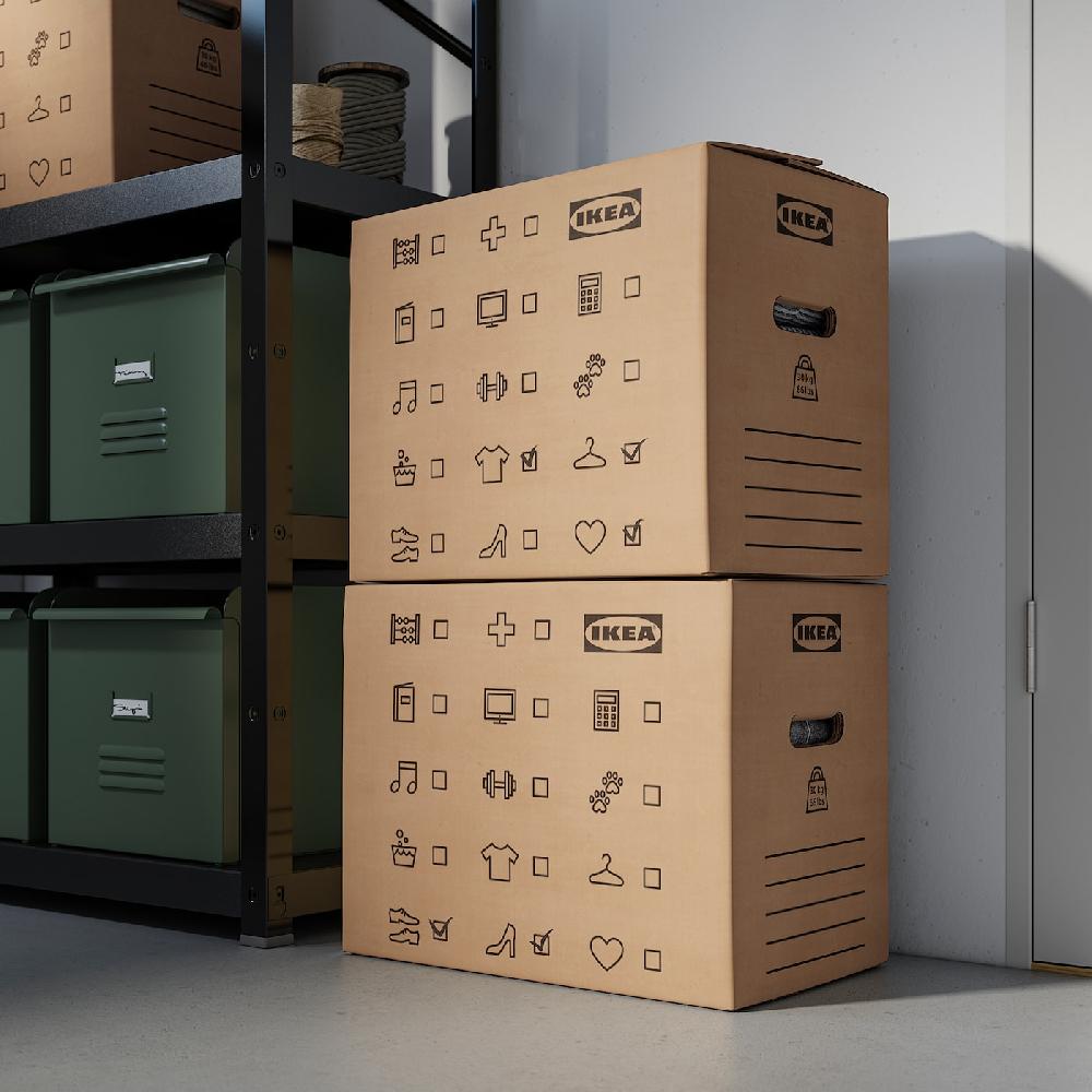 IKEA DUNDERGUBBE Cartone Per Trasloco Marrone 50x31x40 Cm