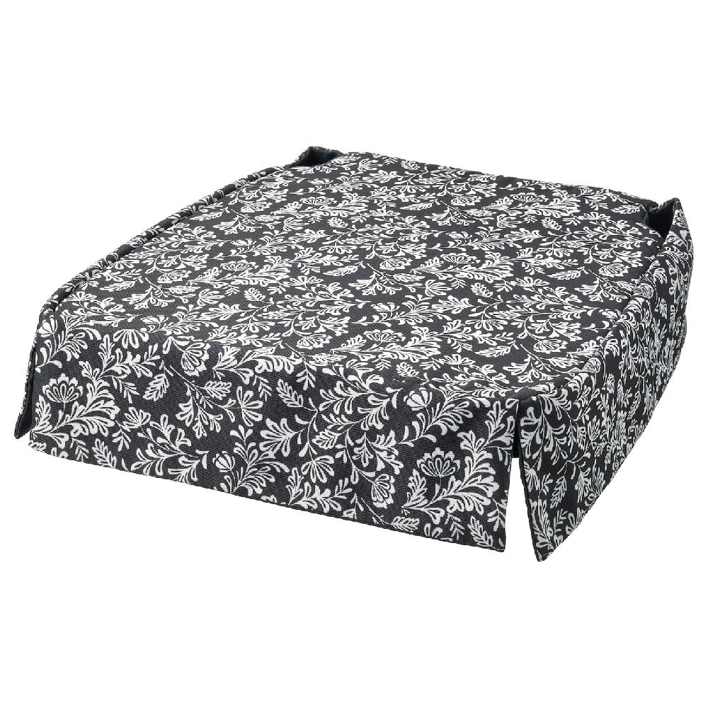 IKEA DVÄRGDUNÖRT Cuscino per sedia grigio/bianco 42/35x42x4 cm