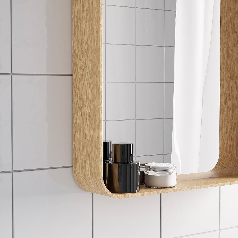 IKEA DVÄRGSYREN Specchio Impiallacciatura Di Rovere 28x37 Cm