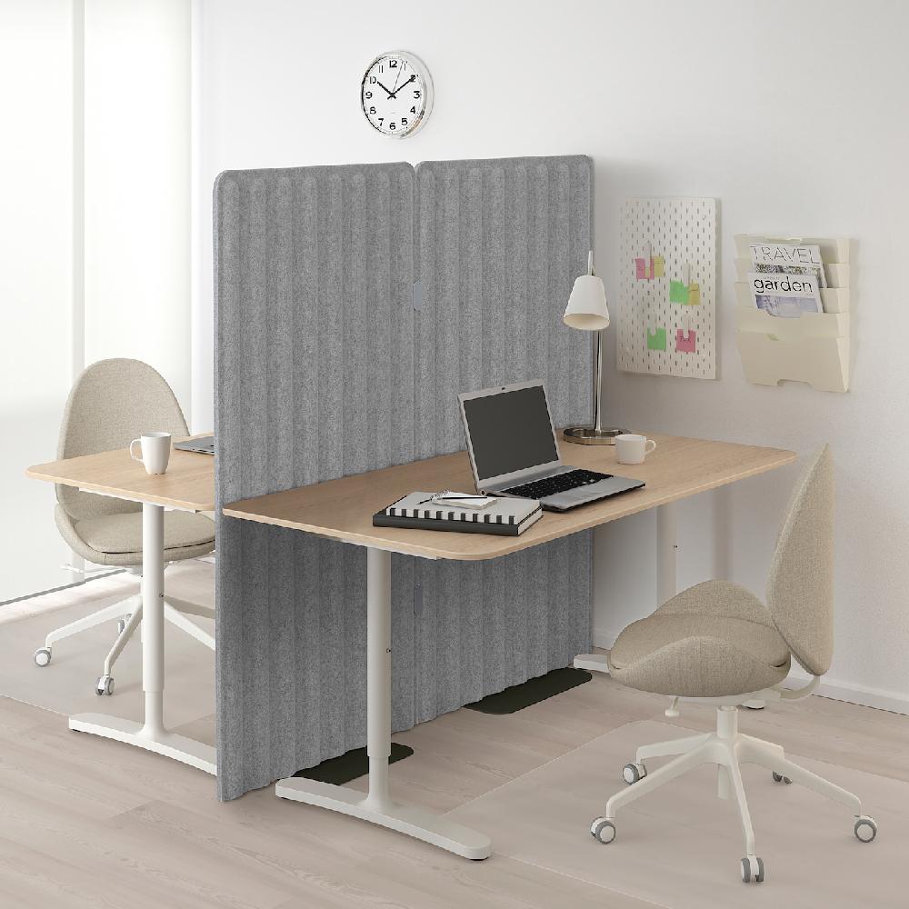 IKEA EILIF Paravento Freestanding Grigio/nero 80x150 Cm